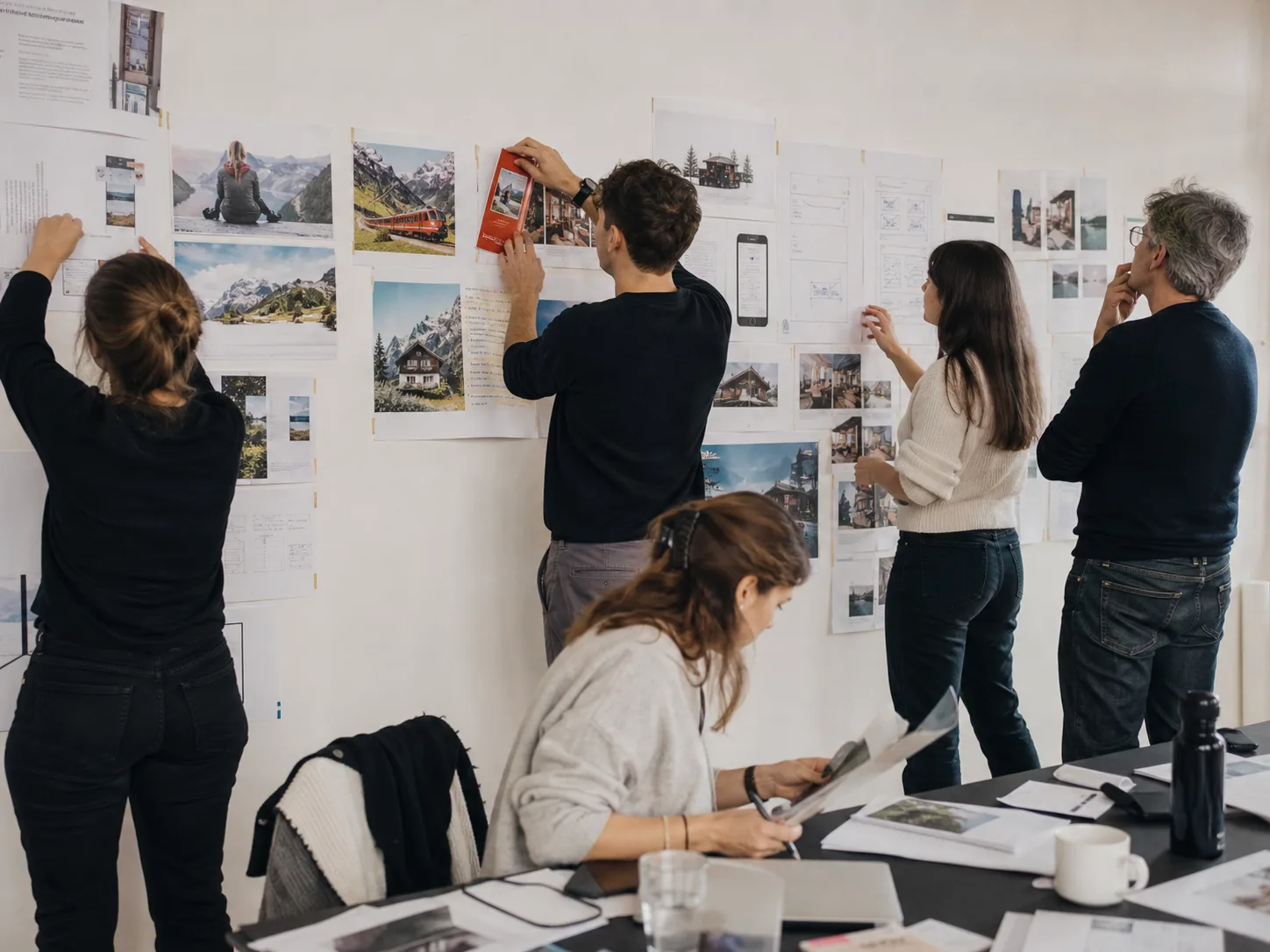 Team coordinating campaign, content, email and landing page