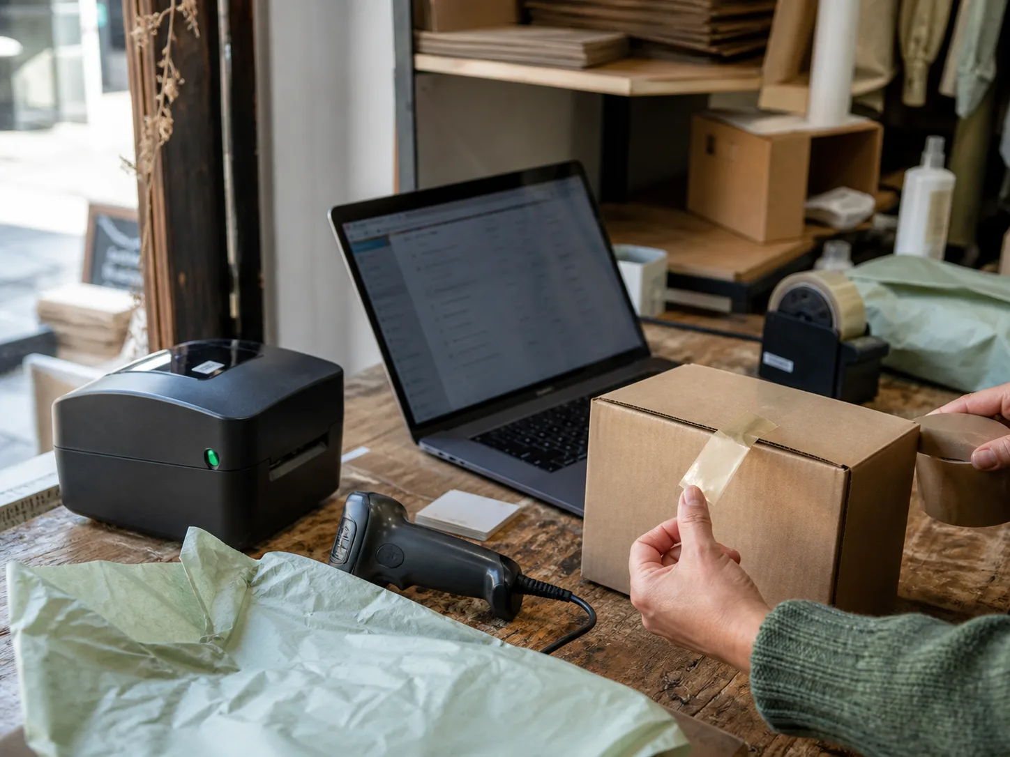 Preparation of an order connected to an online store